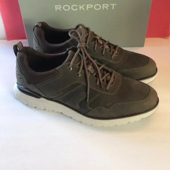 Rockport Mens PulseTech Sport Ubal Sneakers  Size 9.5 Wide Olive & Brown - Picture 13 of 15